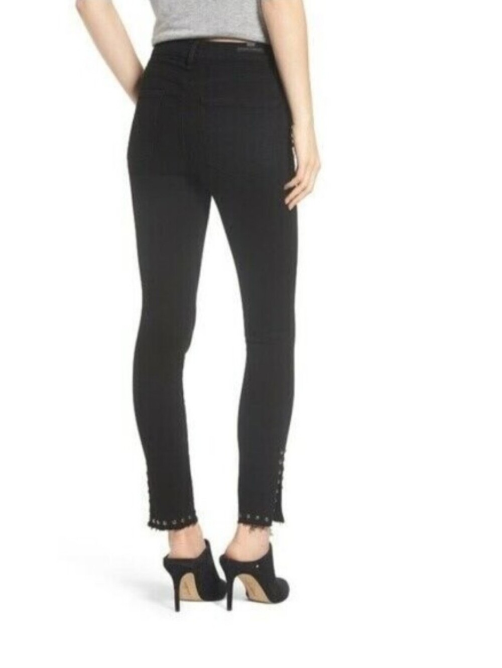 Citizens of Humanity Jeans 27x27 Rocket High RIse Skinny Ankle Split Hem Studded